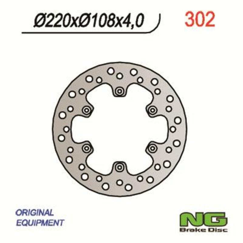 NG BRAKE DISC ROUND 302