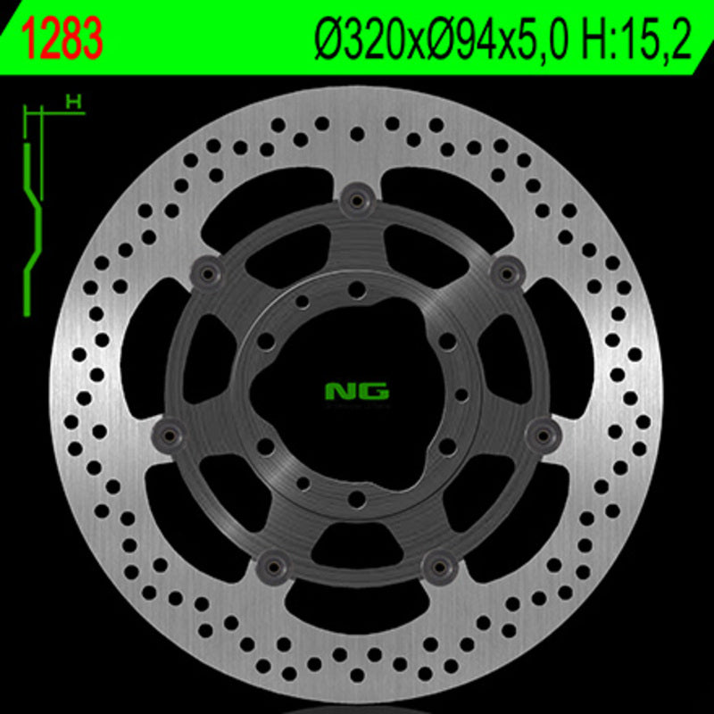 NG BRAKE DISC ROUND 1283