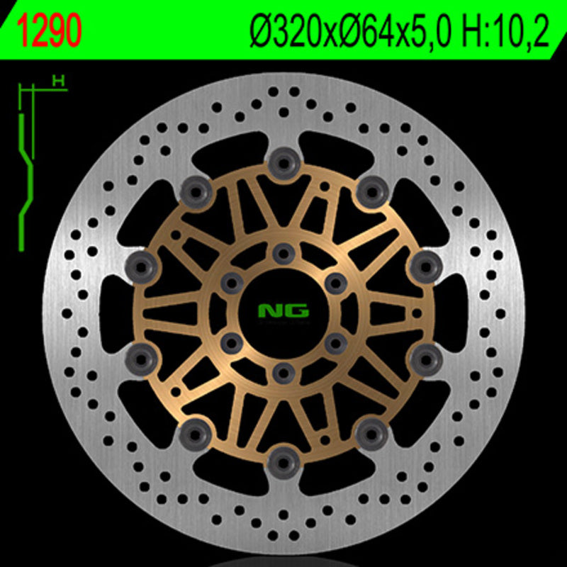 NG BRAKE DISC ROUND 1290