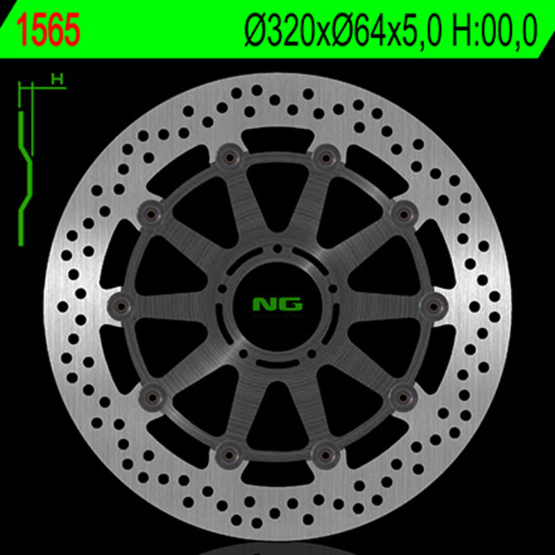 NG BRAKE DISC ROUND 1608