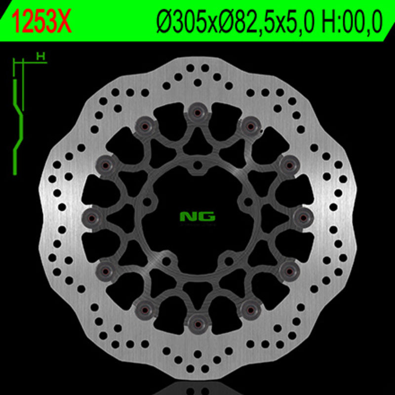 NG BRAKE DISC WAVE 1253X