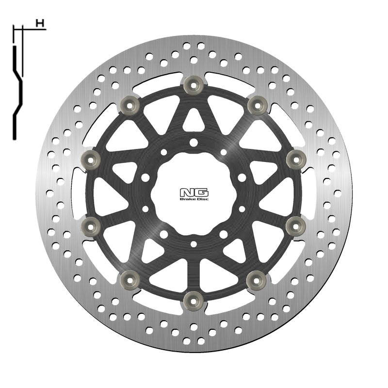 NG BRAKE DISC ROUND 1633G