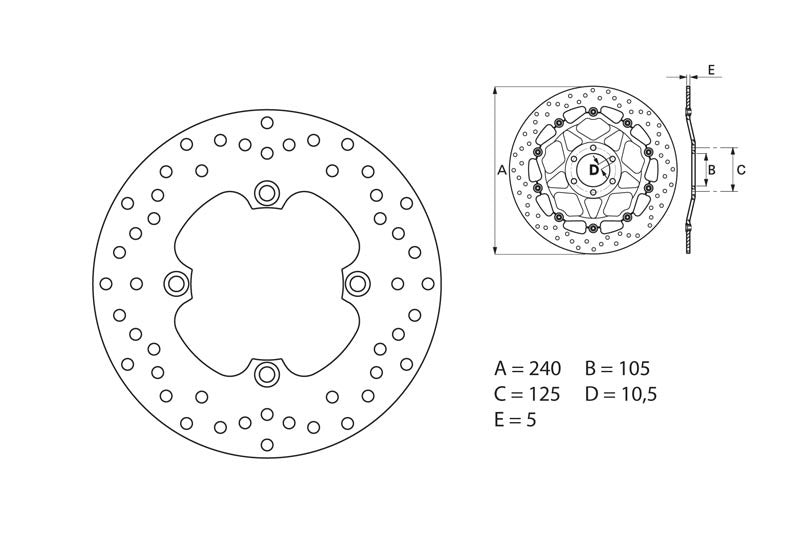 BREMB BRAKE DISC ORO SERIE 108489952