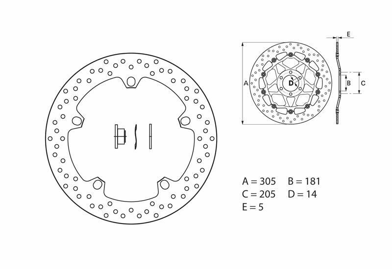 BREMB BRAKE DISC ORO SERIE 168B407D6