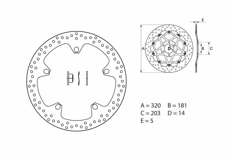 BREMB BRAKE DISC ORO SERIE 168B407D7