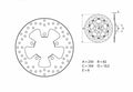 BREMB BRAKE DISC ORO SERIE 68B40761