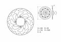 BREMB BRAKE DISC ORO SERIE 68B407H2