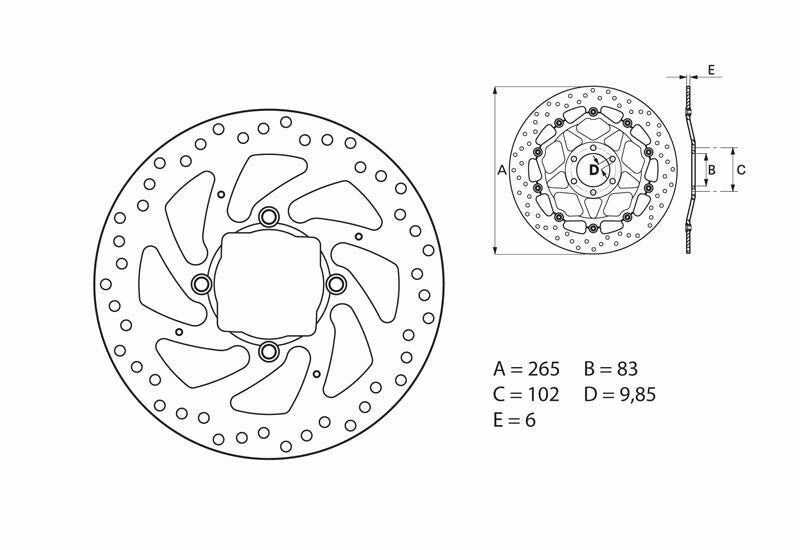 BREMB BRAKE DISC ORO SERIE 68B407H2
