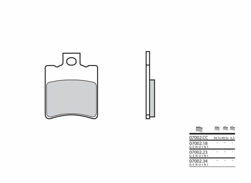 BREMB BRAKE PADS 07002 ORGANIC