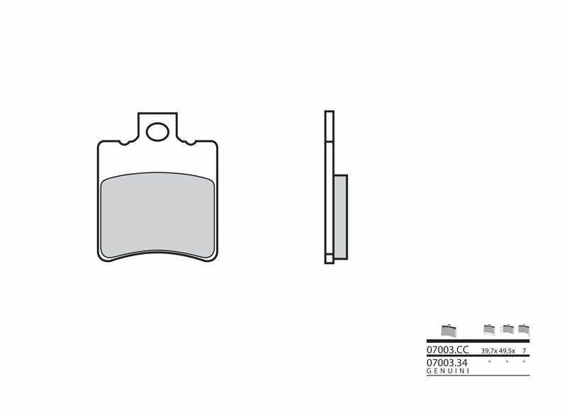 BREMB BRAKE PADS 07003 ORGANIC