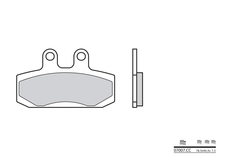 BREMB BRAKE PADS 07007CC CARBON CERAMIC