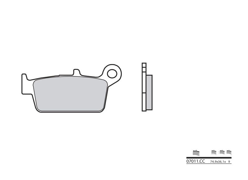 BREMB BRAKE PADS 07011CC CARBON CERAMIC