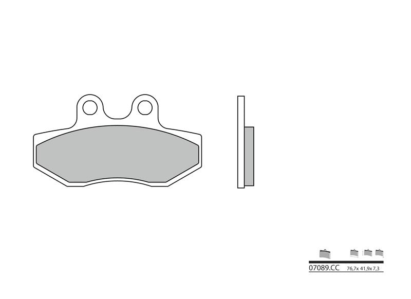 BREMB BRAKE PADS 07089CC CARBON CERAMIC