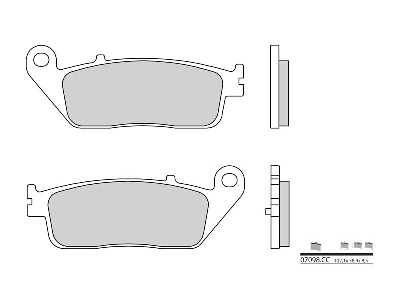 BREMB BRAKE PADS 07098CC CARBON CERAMIC