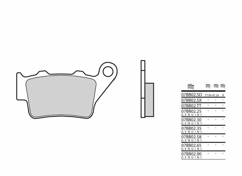 BREMB BRAKE PADS 07BB0258 ORGANIC