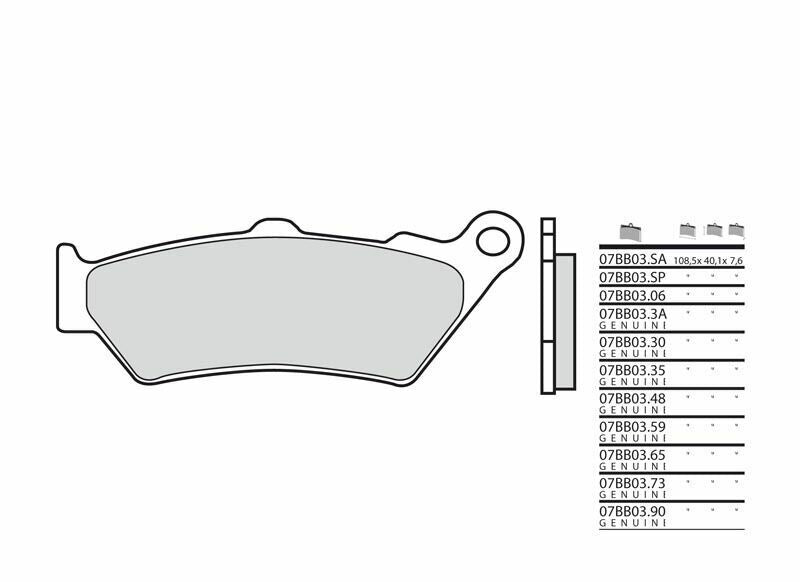BREMB BRAKE PADS 07BB0359 ORGANIC