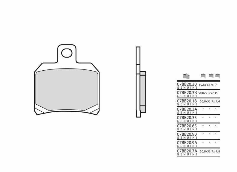 BREMB BRAKE PADS 07BB209A ORGANIC