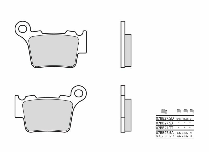 BREMB BRAKE PADS 07BB275A ORGANIC