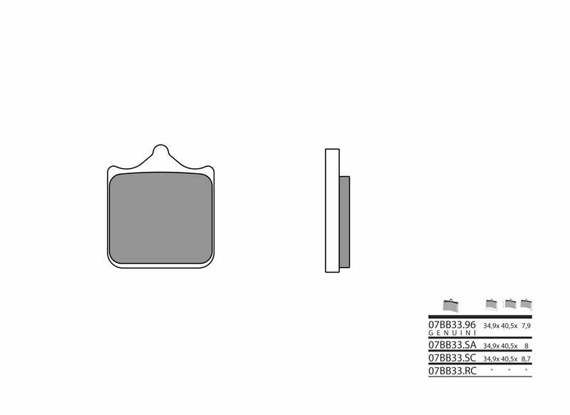 BREMB BRAKE PADS 07BB3396 ORGANIC