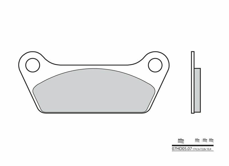 BREMB BRAKE PADS 07HD0507 ORGANIC