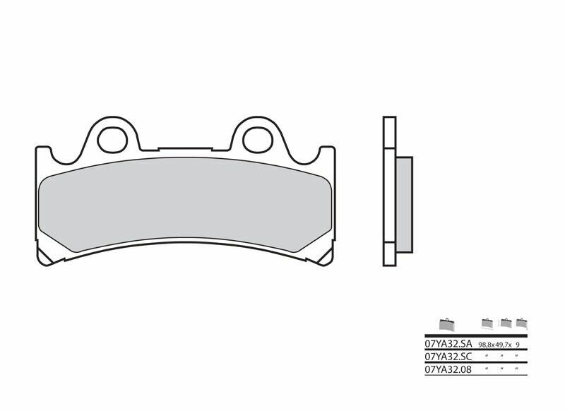 BREMB BRAKE PADS 07YA32SC SINTER METAL