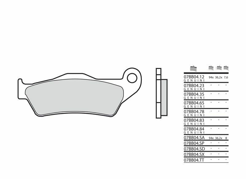 BREMB BRAKE PADS 07BB0483 ORGANIC
