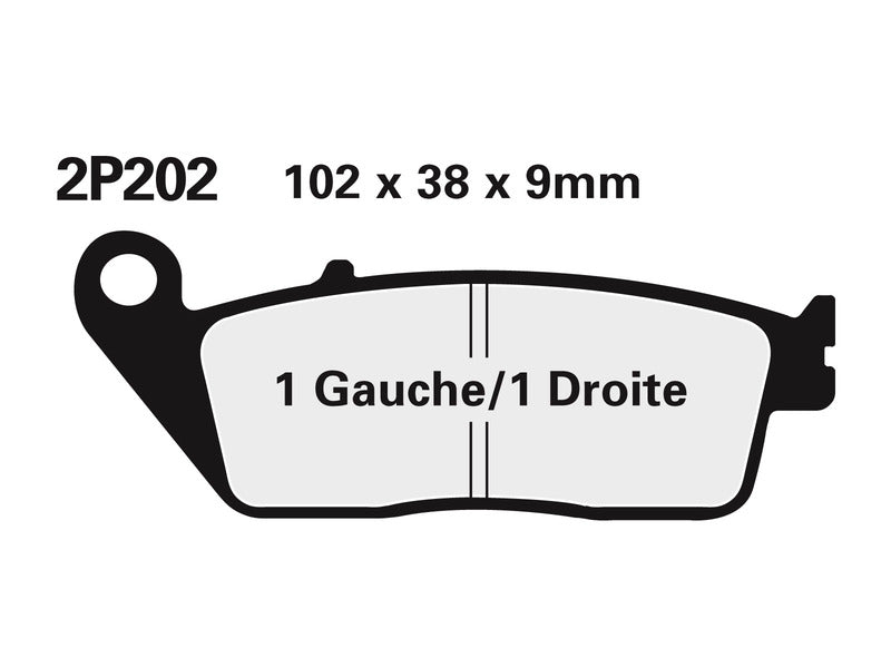 NISSI BRAKE PADS 2P-202ST SINTER METAL