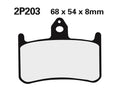 NISSI BRAKE PADS 2P-203ST SINTER METAL