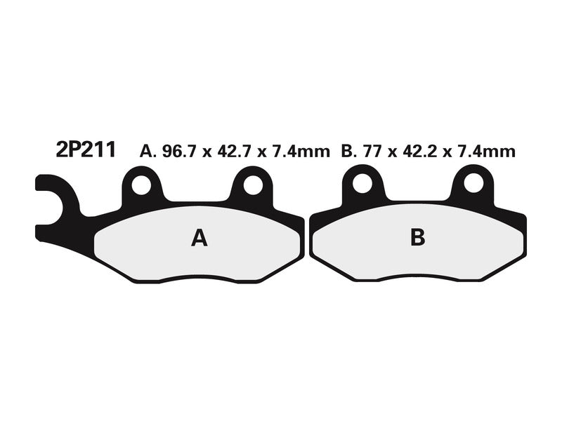 NISSI BRAKE PADS 2P-211NS SINTER METAL
