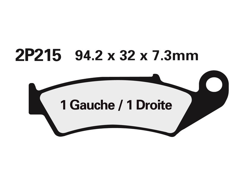 NISSI BRAKE PADS 2P-215GS SINTER METAL