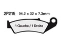 NISSI BRAKE PADS 2P-215ST SINTER METAL