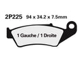 NISSI BRAKE PADS 2P-225NS SINTER METAL