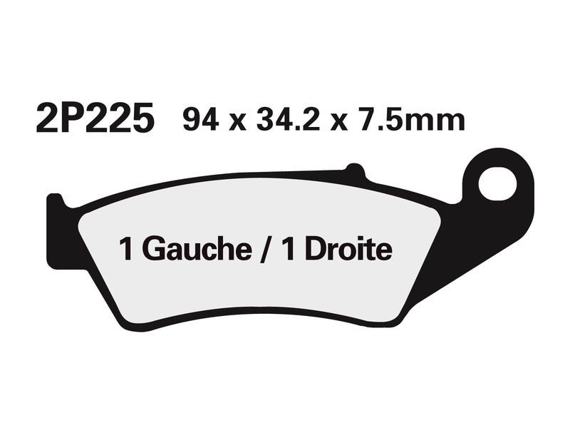 NISSI BRAKE PADS 2P-225STMX SINTER METAL
