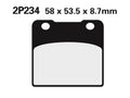 NISSI BRAKE PADS 2P-234NS SINTER METAL