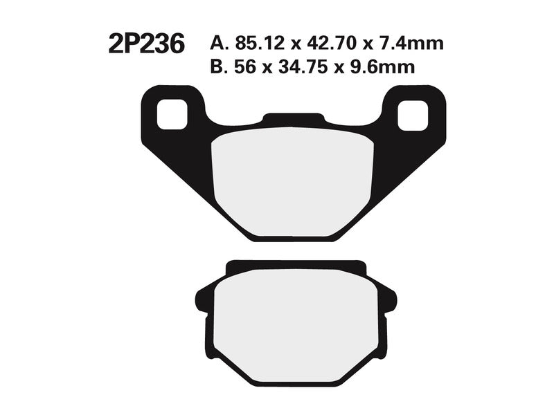 NISSI BRAKE PADS 2P-236NS SINTER METAL