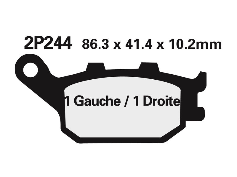 NISSI BRAKE PADS 2P-244NS SINTER METAL