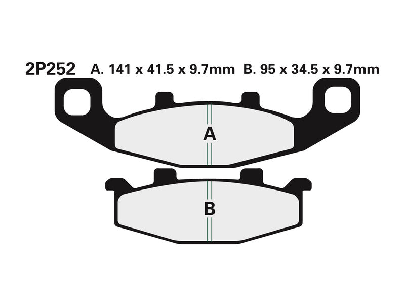 NISSI BRAKE PADS 2P-252NS SINTER METAL