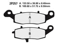 NISSI BRAKE PADS 2P-257NS SINTER METAL