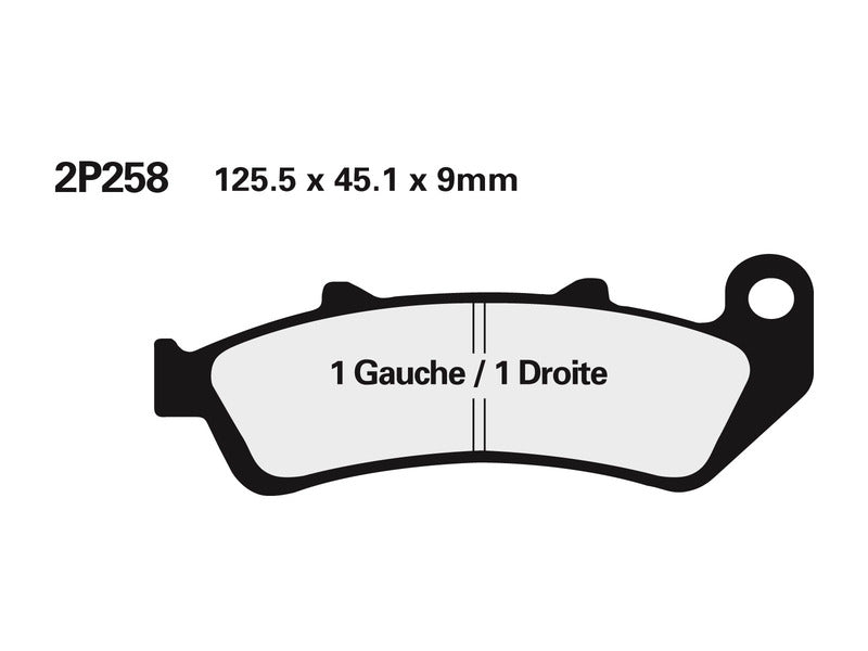 NISSI BRAKE PADS 2P-258ST SINTER METAL
