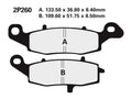 NISSI BRAKE PADS 2P-260NS SINTER METAL