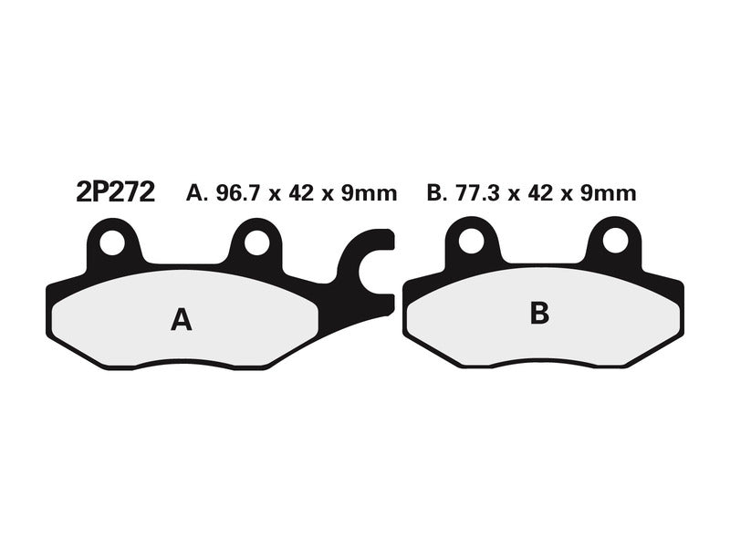 NISSI BRAKE PADS 2P-272NS SINTER METAL