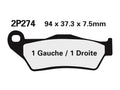 NISSI BRAKE PADS 2P-274STMX SINTER METAL