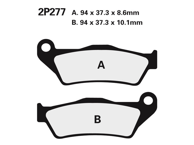 NISSI BRAKE PADS 2P-277NS SINTER METAL
