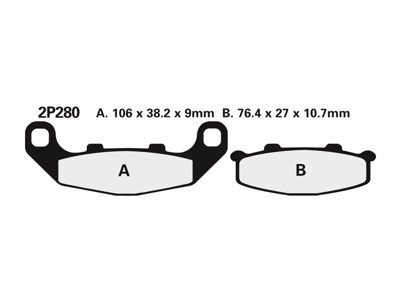 NISSI BRAKE PADS 2P-280NS SINTER METAL