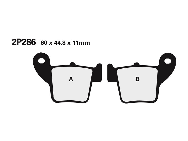 NISSI BRAKE PADS 2P-286STMX SINTER METAL