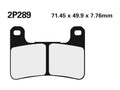 NISSI BRAKE PADS 2P-289ST SINTER METAL