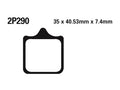 NISSI BRAKE PADS 2P-290ST SINTER METAL