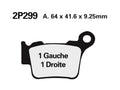 NISSI BRAKE PADS 2P-299ST SINTER METAL