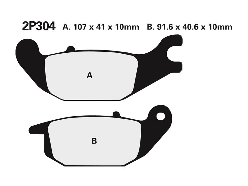 NISSI BRAKE PADS 2P-304NS SINTER METAL