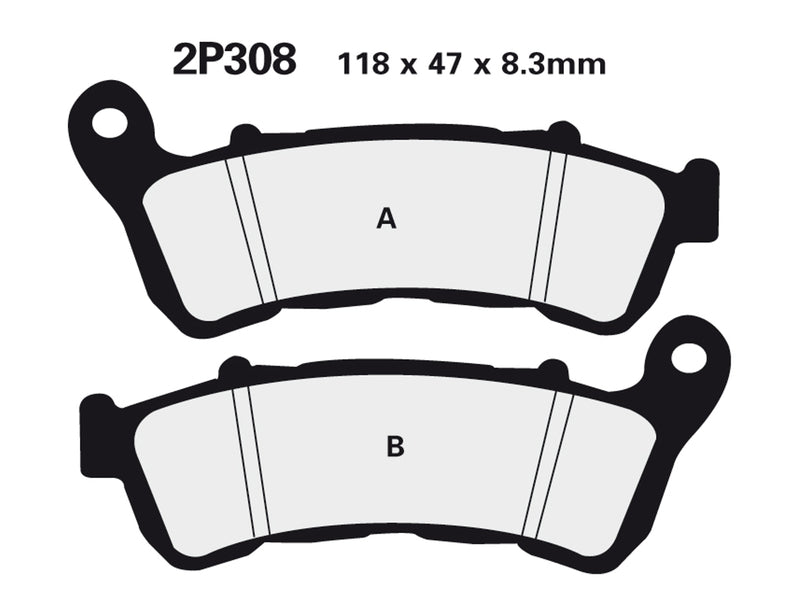 NISSI BRAKE PADS 2P-308ST SINTER METAL